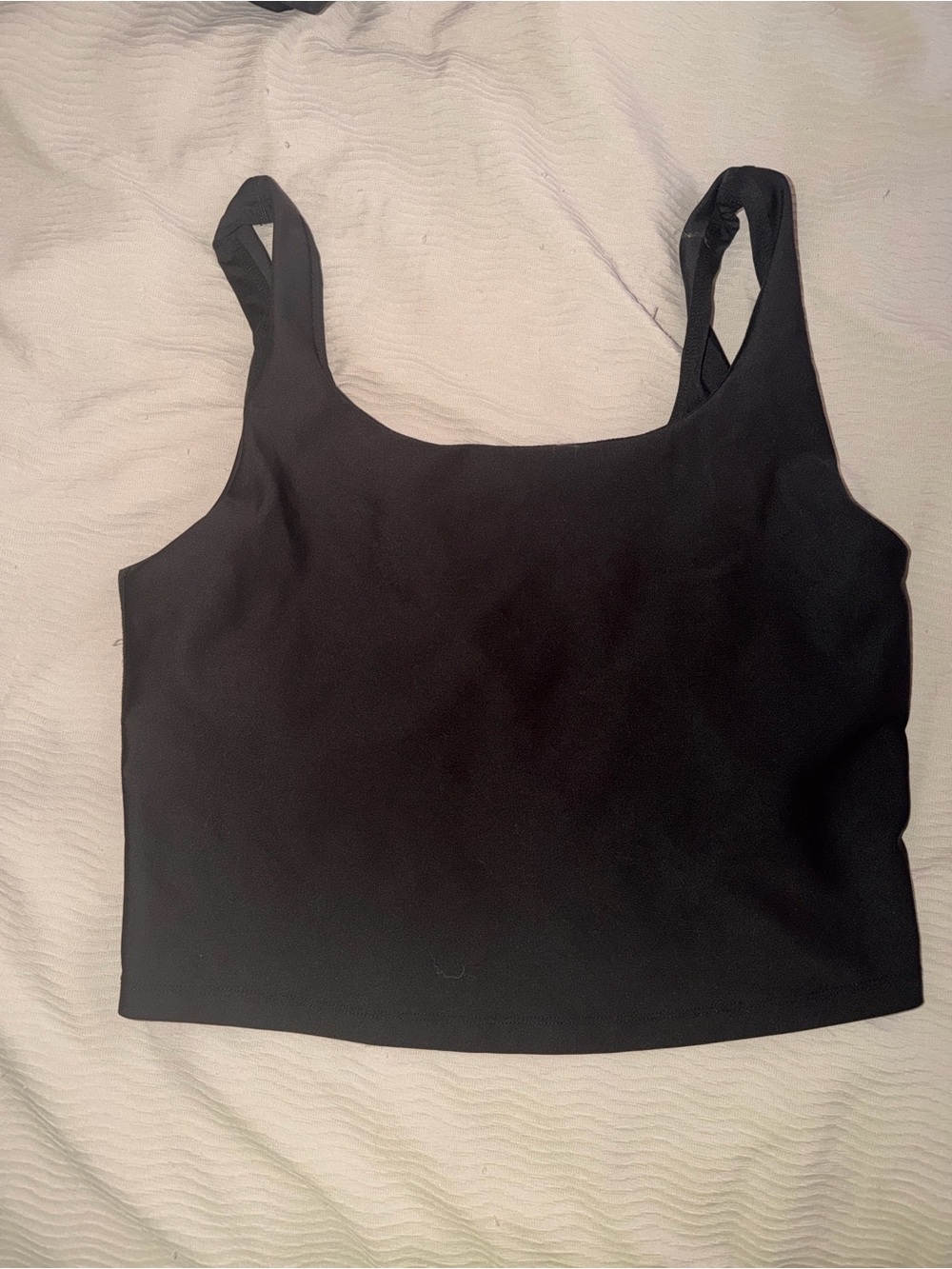 Avia Black Crop Tank Top with Wide Straps